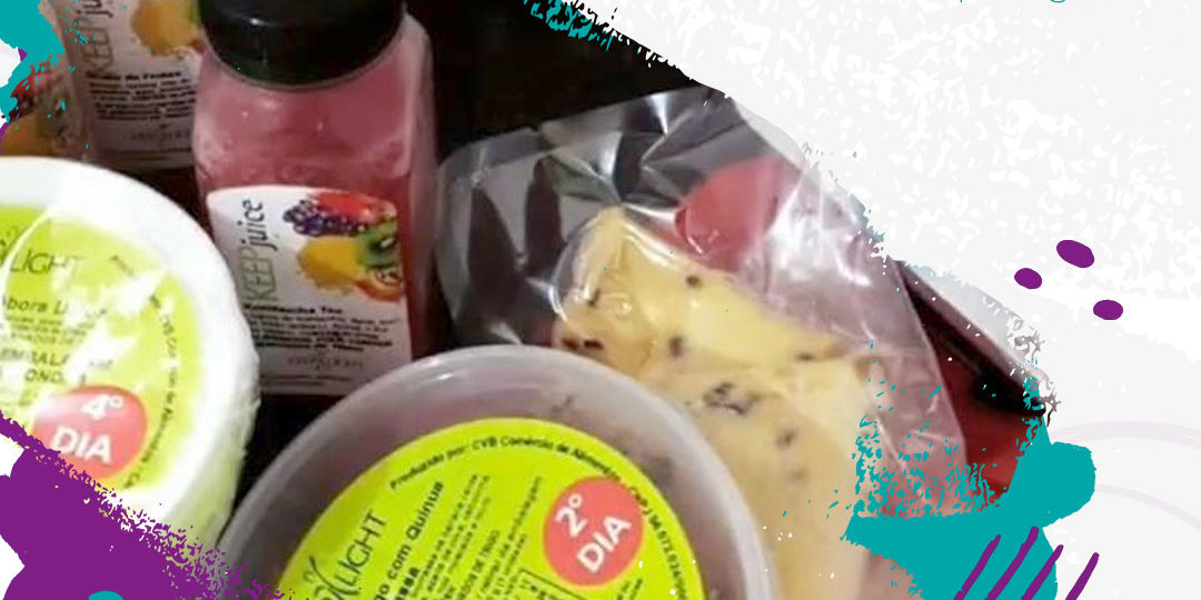 Alimentos embalados do kit
